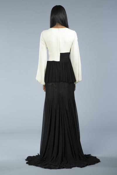 Nzinga Knight | Long sleeved silk modest dress and gown
