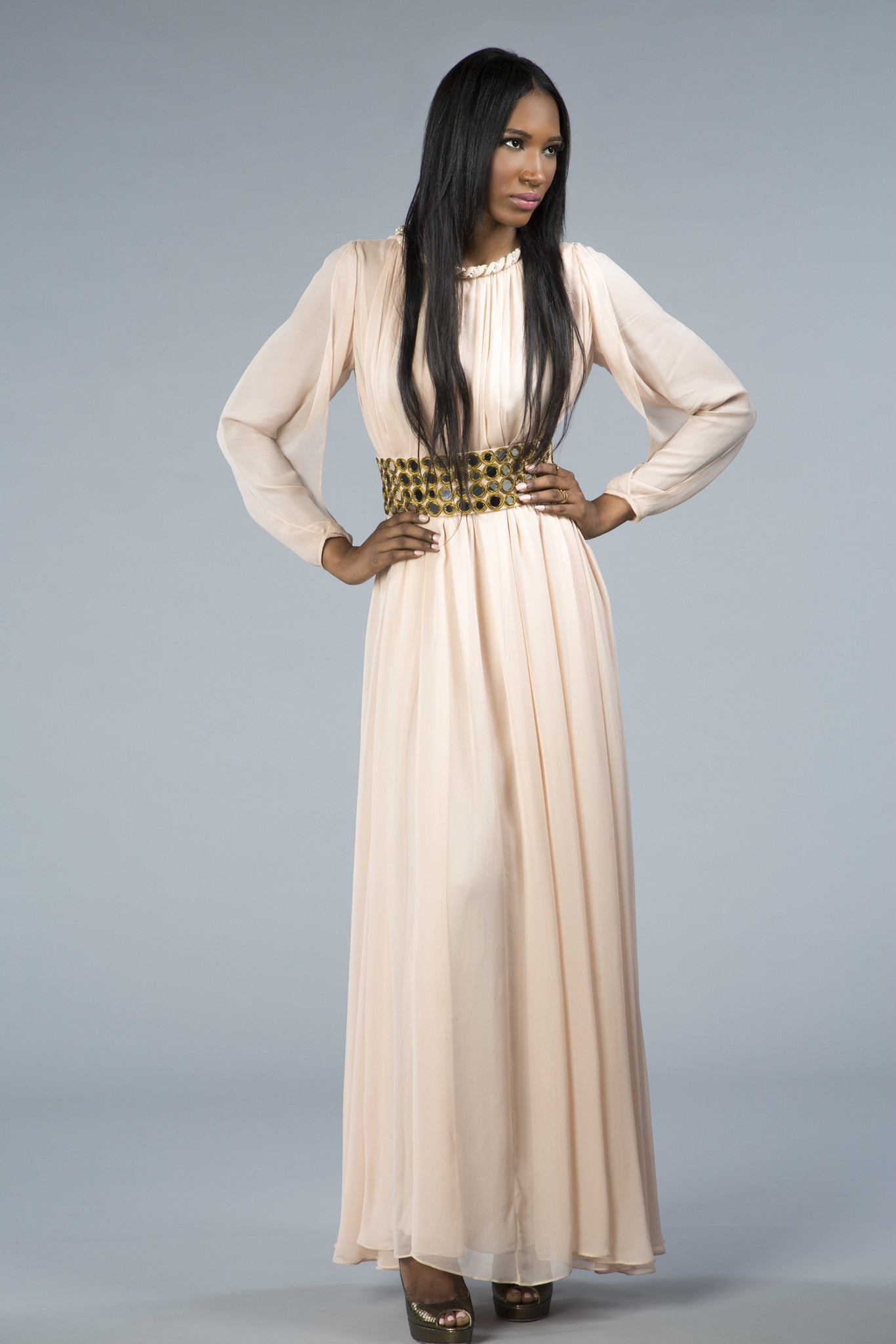 Nzinga Knight | Elegant modest silk evening gown NZINGA KNIGHT NEW YORK Nzinga Knight | Elegant modest silk evening gown NZINGA KNIGHT NEW YORK